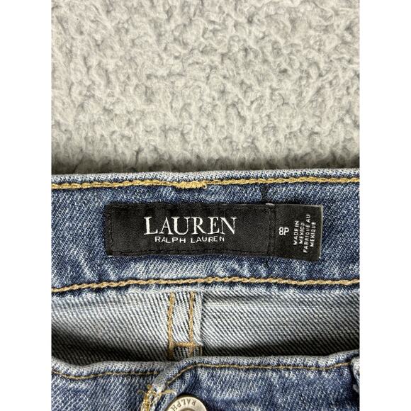 Lauren Ralph Lauren Jeans Women's 8P Patchwork Logo Black Label Distressed - Picture 3 of 13